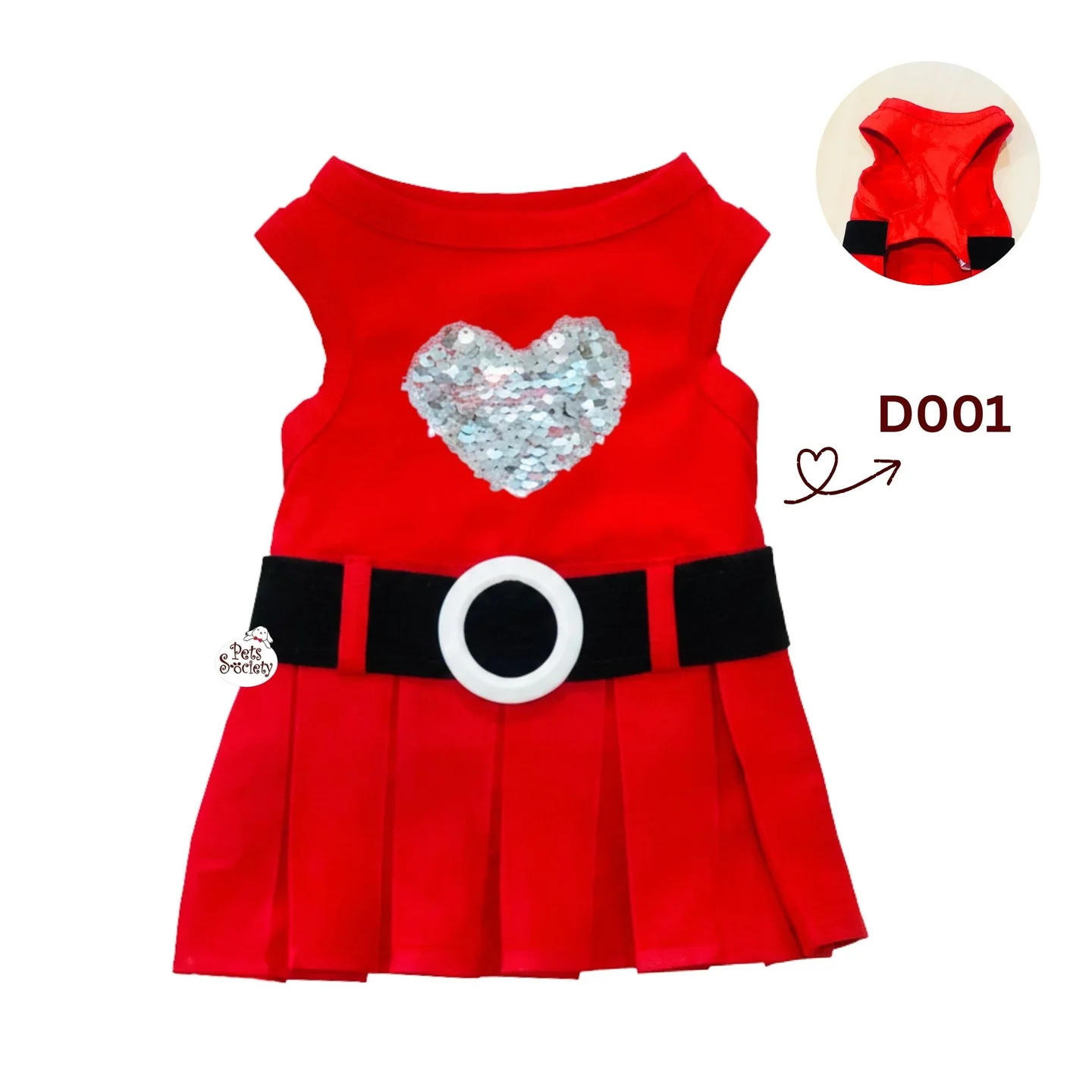 D001 D001-S กล้ามแต่งหัวใจเลื่อม กระโปรงจีบ Z